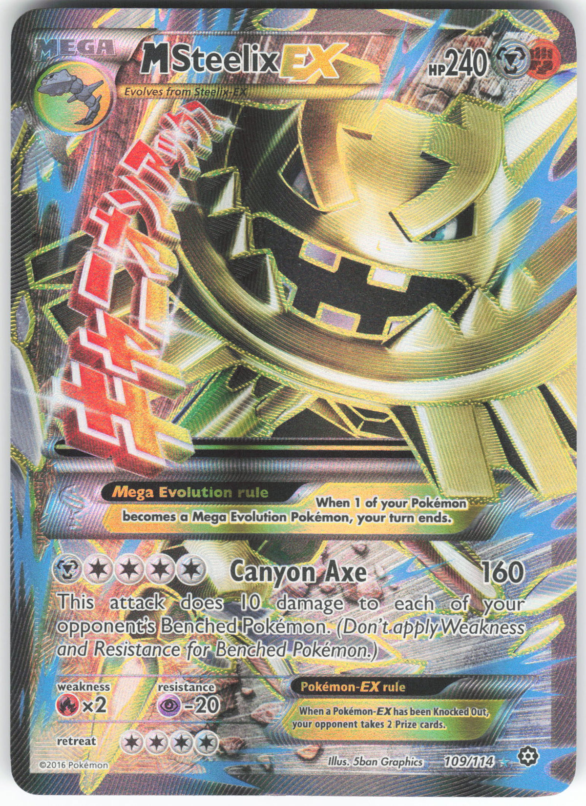 M Steelix EX 109/114 Ultra Rare Steam Siege LP