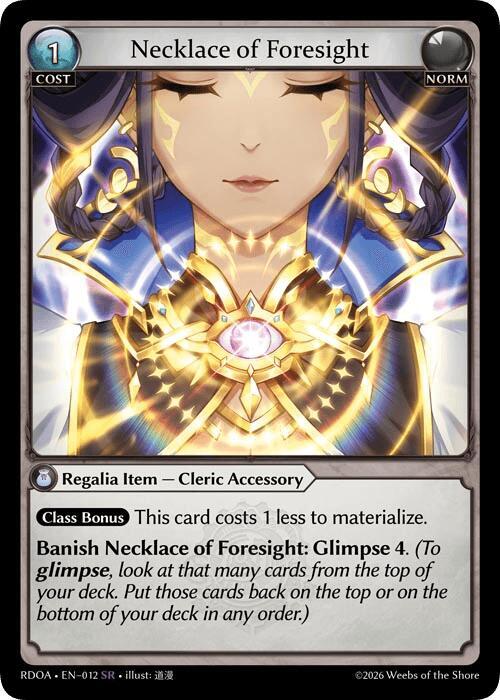 Necklace of Foresight 012 Super Rare Radiant Origins NM