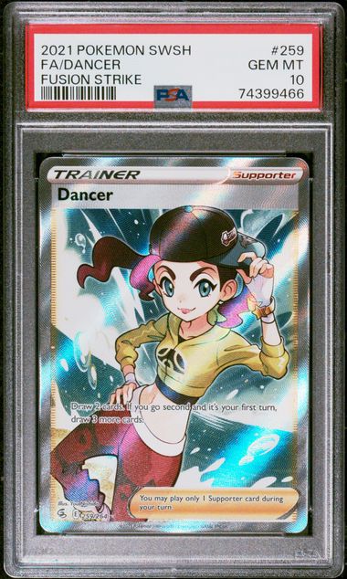 PSA 10 2021 POKEMON SWORD & SHIELD FUSION STRIKE #259 FA/DANCER FUSION STRIKE