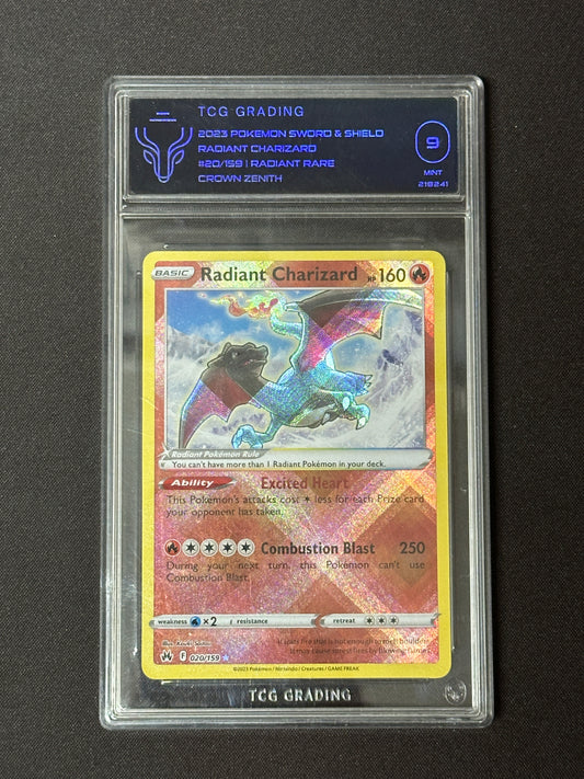 TCG 9 2023 Pokémon Sword & Shield Radiant Charizard #20 Crown Zenith