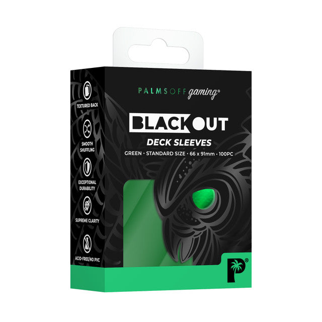 Palms Off Gaming - Black Out Deck Sleeves - Green