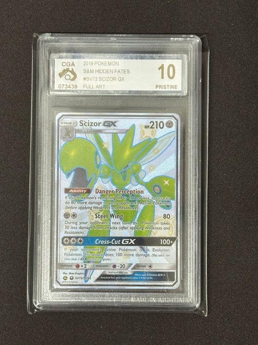 CGA 10 Pokemon Hidden Fates Scizor GX SV72/SV94