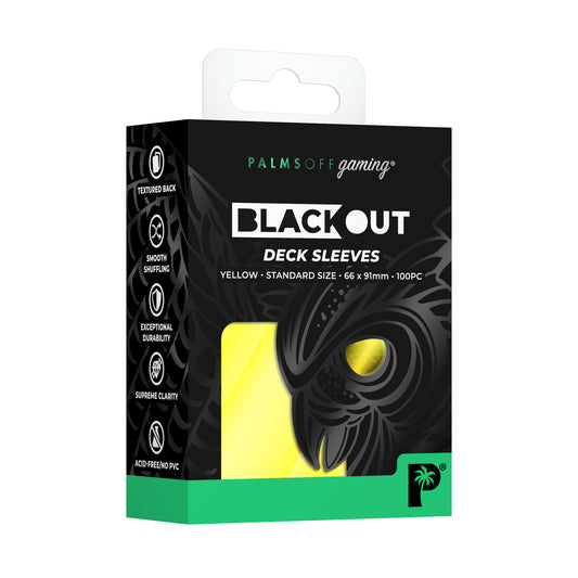 Palms Off Gaming - Black Out Deck Sleeves - Yellow