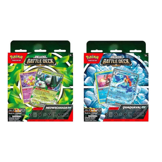Pokemon TCG: Meowscarada Ex or Quaquaval Ex Deluxe Battle Deck