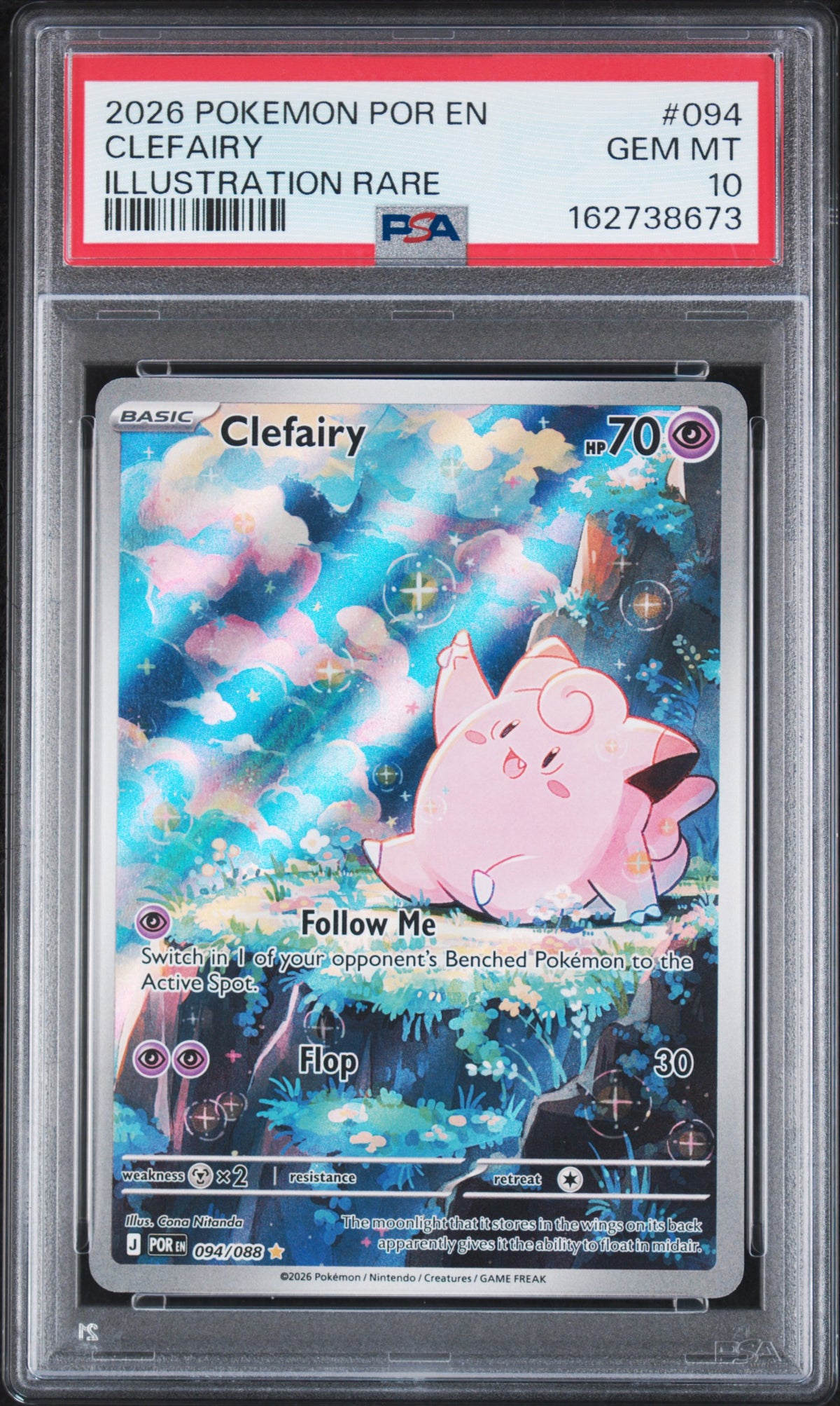 PSA 10 2026 POKEMON POR EN-PERFECT ORDER #094 CLEFAIRY ILLUSTRATION RARE 162738673