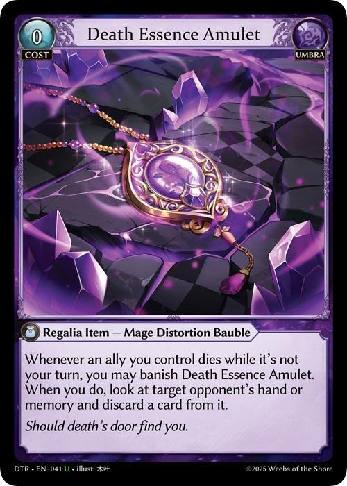 Death Essence Amulet 041 Uncommon Distorted Reflections NM