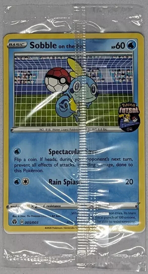 Sobble on the Ball 005/005 Pokemon Card Sealed Promo Futsal UK Exclusive Near Mint