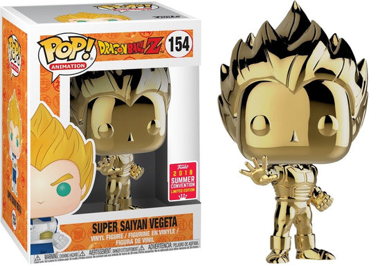 Super Saiyan Vegeta GOLD CHROME SDCC 2018 Exclusive Dragon Ball Z Pop! Vinyl Figure