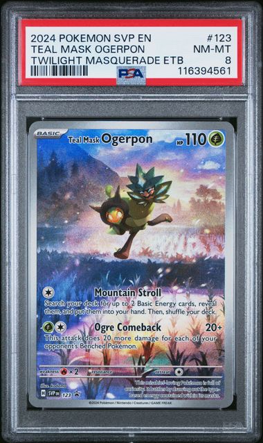 PSA 8 2024 POKEMON SVP EN-SV BLACK STAR PROMO #123 TEAL MASK OGERPON TWILIGHT MASQUERADE ETB