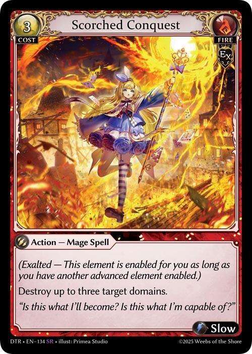 Scorched Conquest 134 Super Rare Distorted Reflections NM