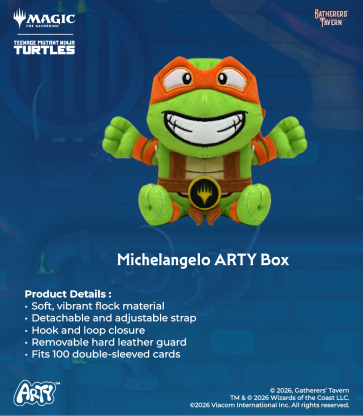 Gatherers' Tavern ARTY Deck Box Bag - Michelangelo (MTG Teenage Mutant Ninja Turtles)