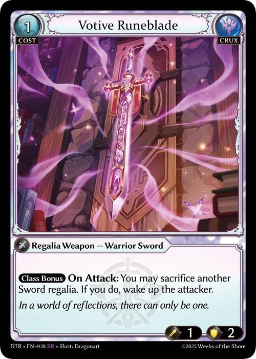 Votive Runeblade 038 Super Rare Distorted Reflections NM