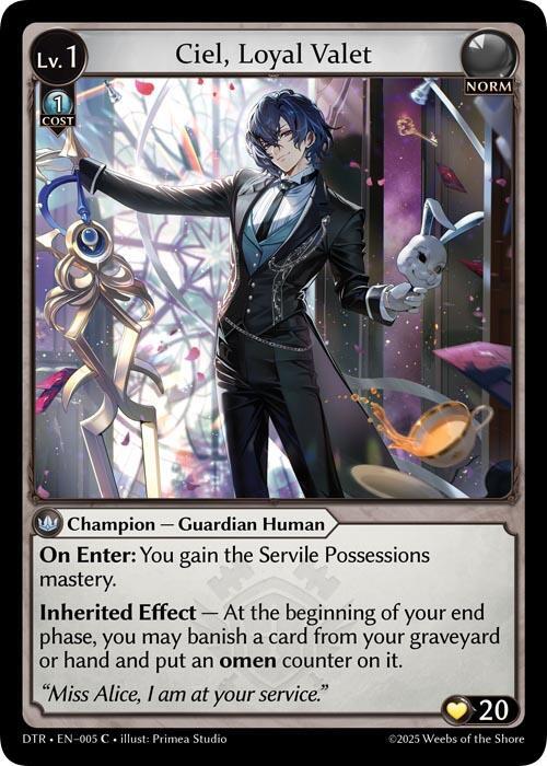 Ciel, Loyal Valet 005 Common Distorted Reflections NM