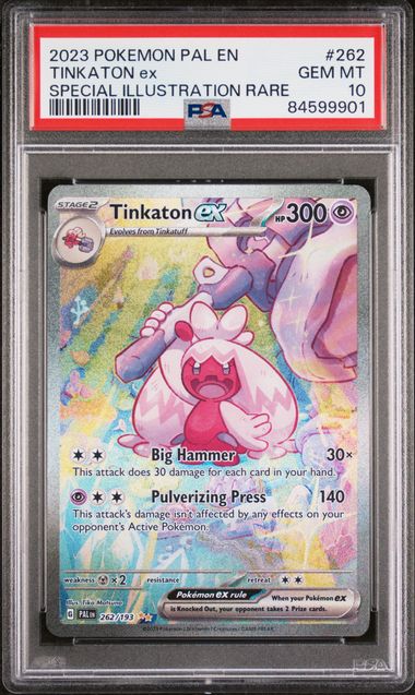 PSA 10 2023 POKEMON PAL EN-PALDEA EVOLVED #262 TINKATON ex SPECIAL ILLUSTRATION RARE